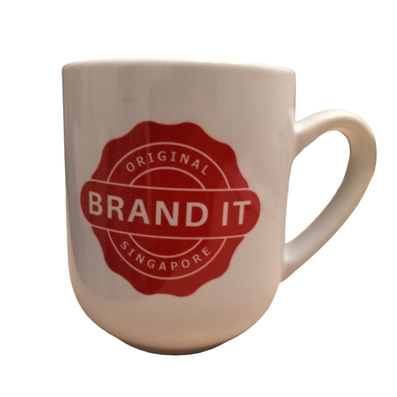 Takeaway coffee cups carrying advertiser branding